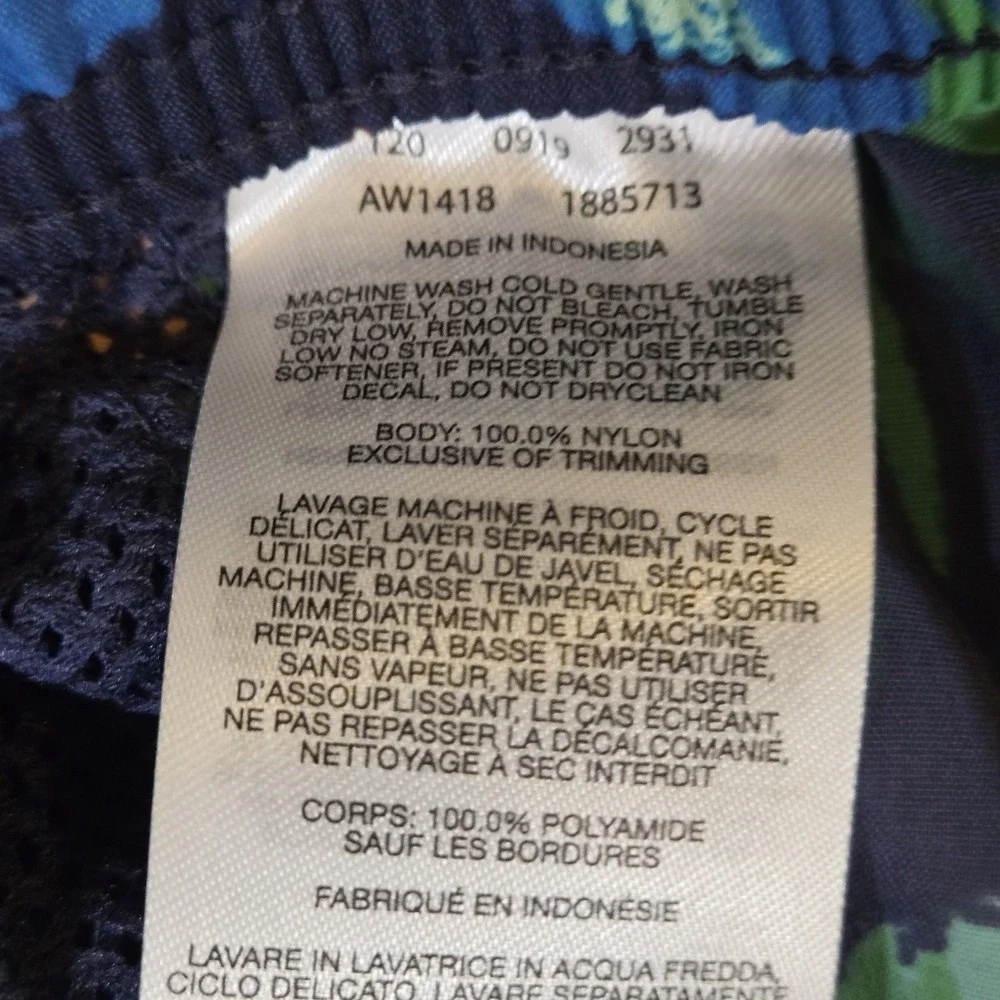 Columbia Shorts Men's Floral Unlined Trunks Blue And Yellow Size‎ XL